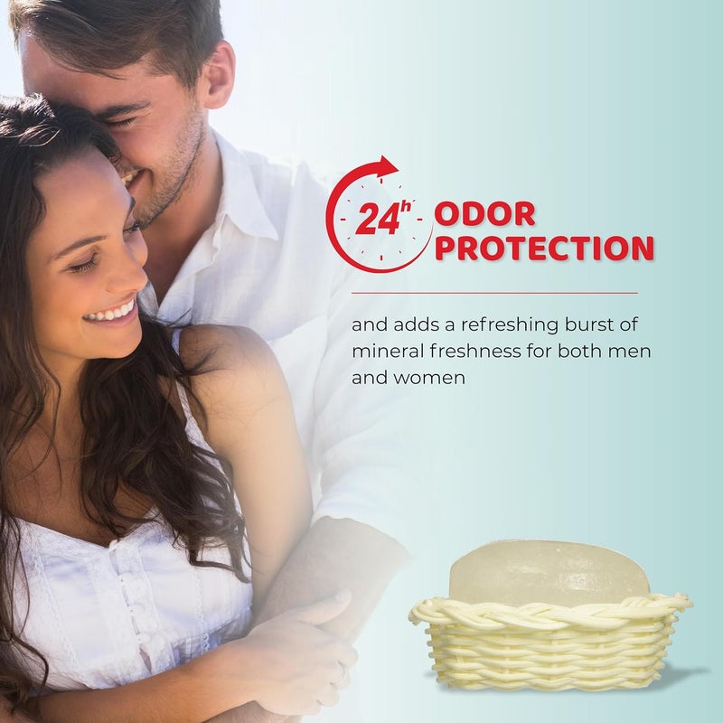 Thai Deodorant Stone حجر مزيل العرق التايلاندي في سلة - 4 أونصات مزيل عرق طبيعي - Image 4